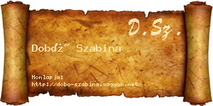 Dobó Szabina névjegykártya