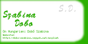 szabina dobo business card